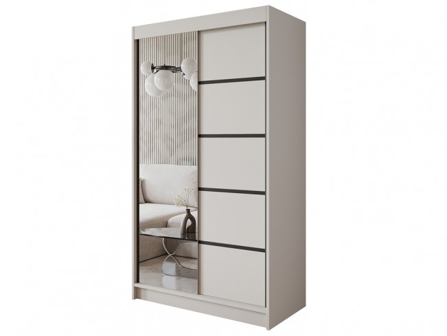 Szafa Nero 3 kaszmir z lustrem 120 cm - widok ogólny