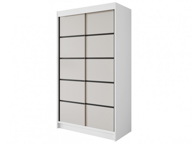 Szafa przesuwna Nero 4 biały/kaszmir - widok frontu