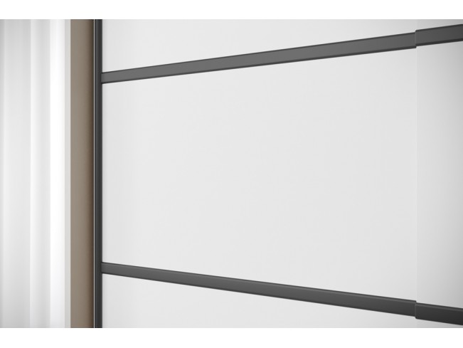 Szafa przesuwna Nero 3 kaszmir/biały z lustrem 120 cm