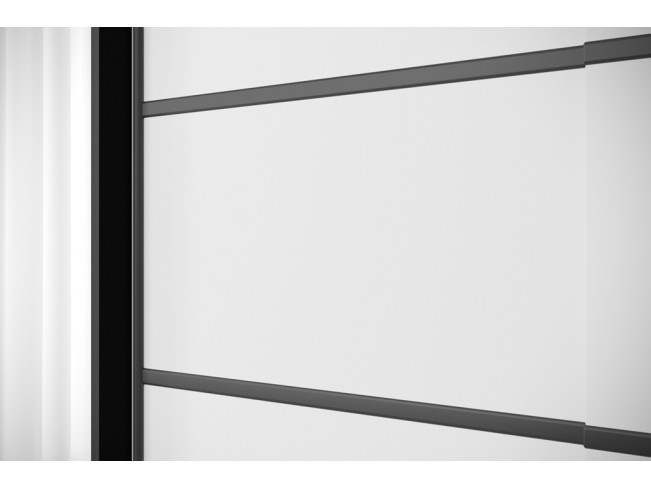 Szafa przesuwna Nero 3 czarny/biały z lustrem 120 cm
