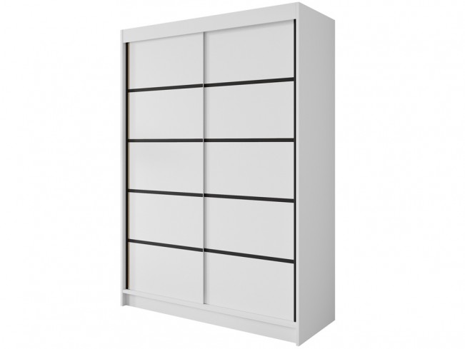 Szafa przesuwna Nero 4 biała 150 cm - widok ogólny