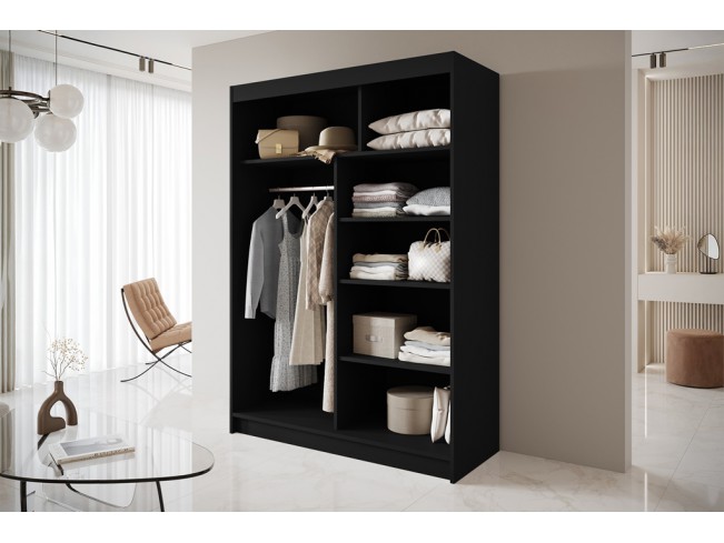 Szafa przesuwna Nero 4 czarna 150 cm