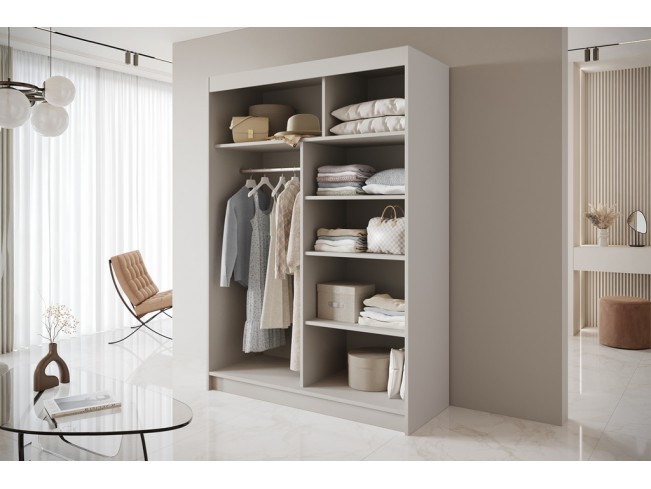 Szafa przesuwna Nero 3 kaszmir z lustrem 150 cm