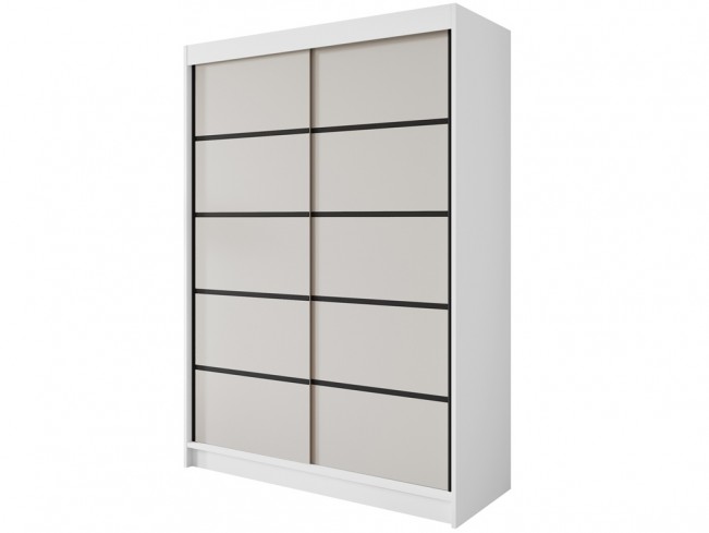 Szafa Nero 4 biały/kaszmir 150 cm -widok ogólny