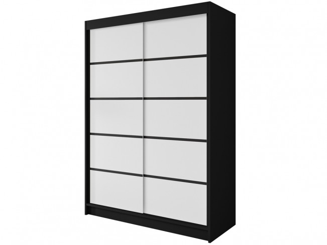 Szafa Nero 4 czarny/biały 150 cm - widok ogólny