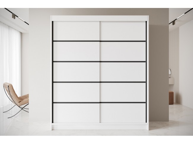 Szafa przesuwna Nero 4 biała 180 cm