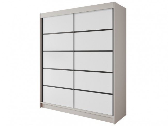 Szafa Nero 4 kaszmir/biały 180 cm - widok ogólny