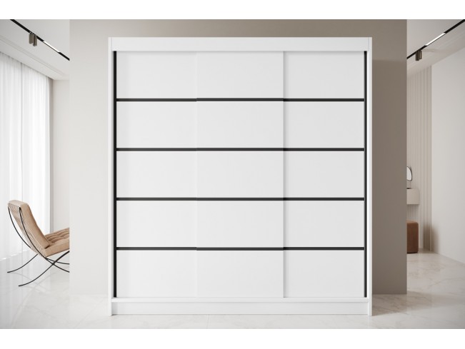 Szafa przesuwna Nero 7 biała 200 cm