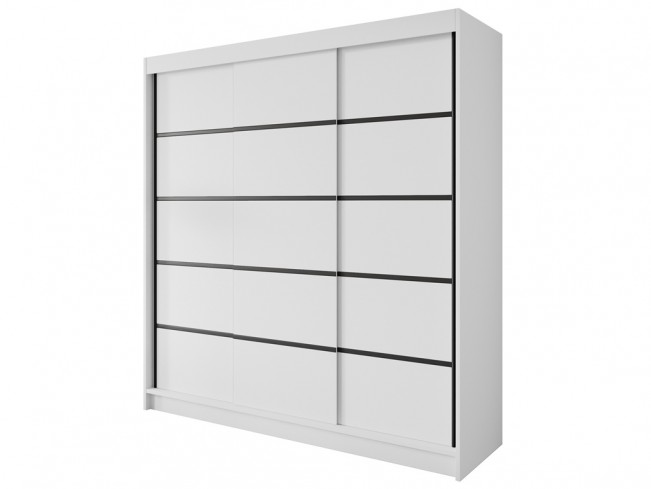 Szafa Nero 7 biała 200 cm - widok ogólny