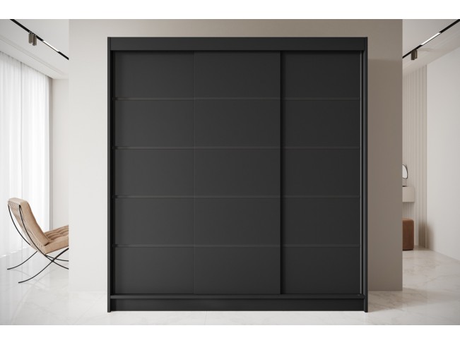 Szafa przesuwna Nero 7 czarna 200 cm