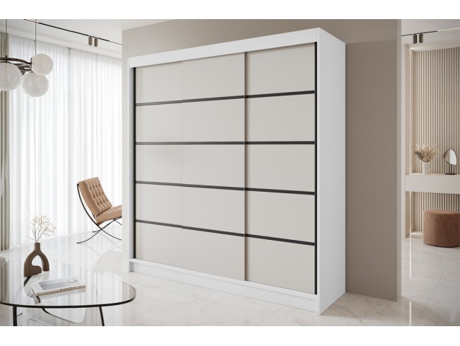 Szafa przesuwna Nero 7 biały/kaszmir 200 cm
