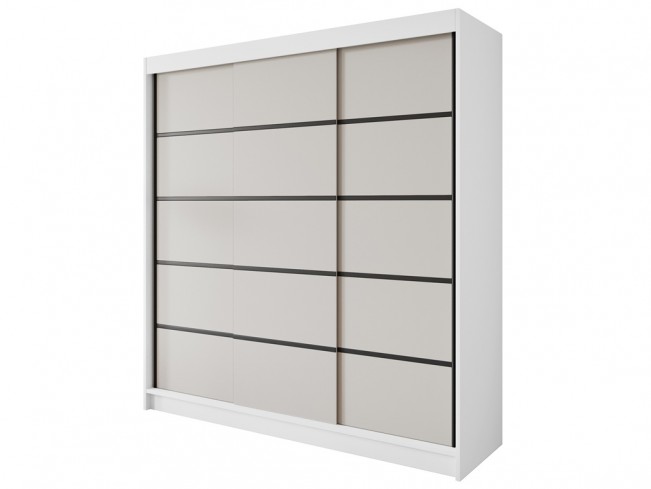 Szafa Nero 7 biały/kaszmir 200 cm - widok ogólny