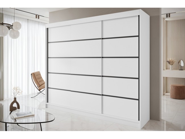 Szafa przesuwna Nero 7 biała 250 cm