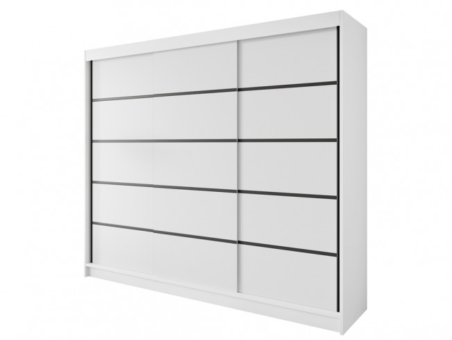 Szafa Nero 7 biała 250 cm - widok ogólny