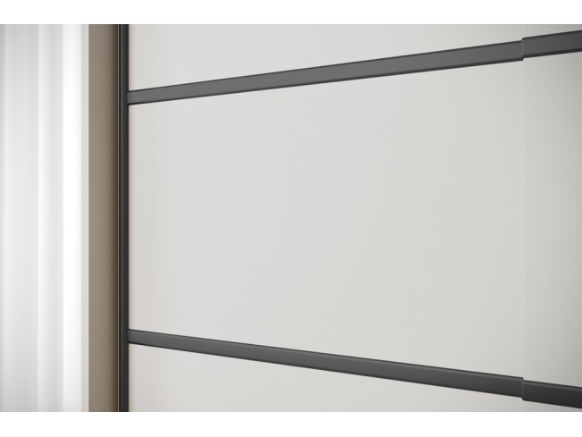 Szafa przesuwna Nero 6 kaszmir z lustrem 250 cm