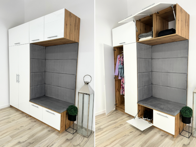 Szafa garderoba Milo 4 złoty/mat 150 cm