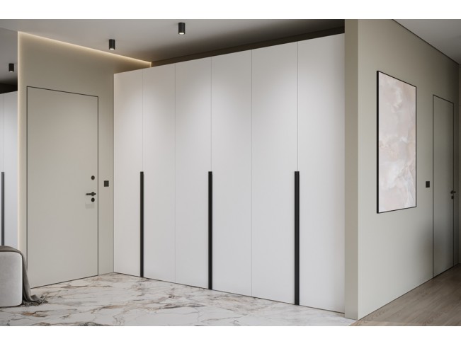 Szafa modułowa Alba 300 6D biała uchwyt czarny