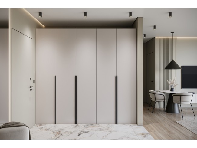 Szafa modułowa Alba 250 5D kaszmir uchwyt czarny
