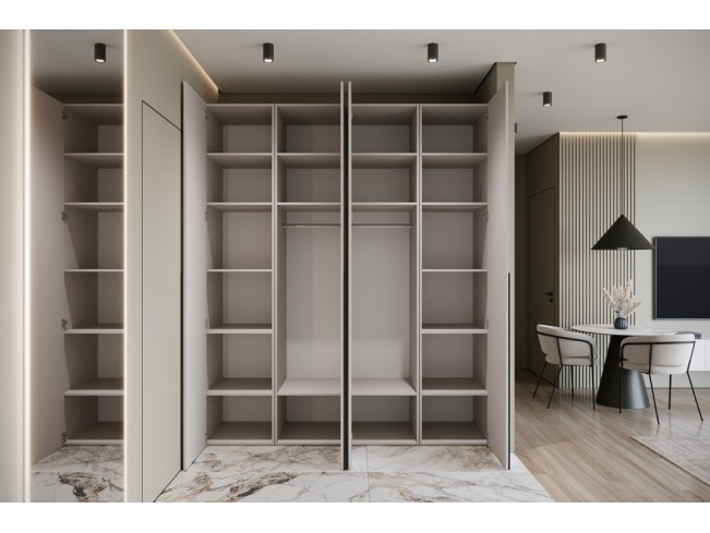 Szafa modułowa Alba 250 5D kaszmir uchwyt czarny