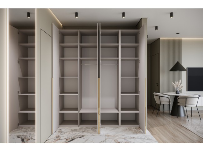 Szafa modułowa Alba 250 5D kaszmir uchwyt złoty