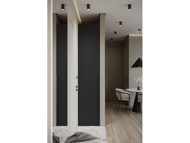 Szafa modułowa Alba 50 1D czarna uchwyt czarny