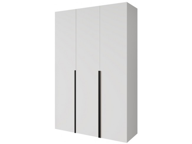 Szafa modułowa Alba 150 3D biała uchwyt czarny