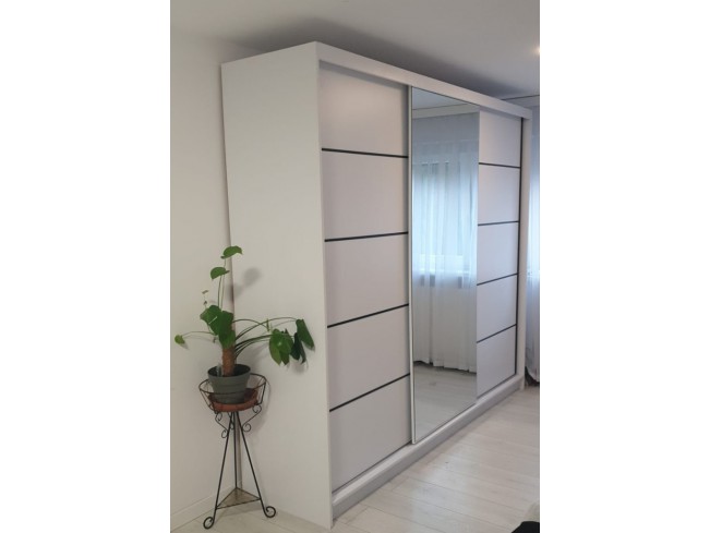 Szafa przesuwna Rimi VI biały mat 200 cm