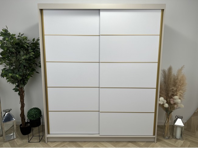 Szafa przesuwna Gold 4 biała 150 cm