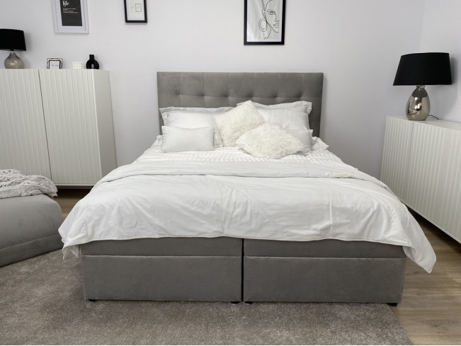 Łóżko kontynentalne Sleepy 80 Monolith 77 granatowy