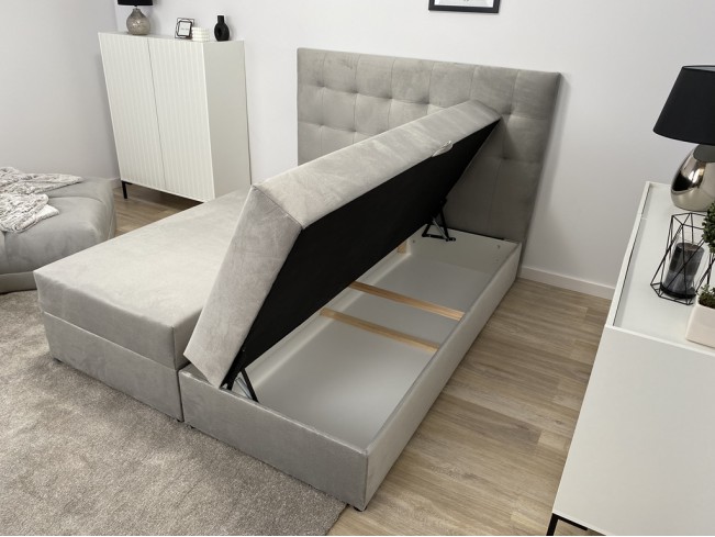 Łóżko kontynentalne Sleepy 180 Riviera 26 ciemny brąz