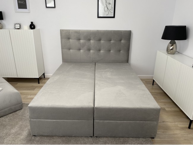 Łóżko kontynentalne Sleepy 160 Riviera 91 szary