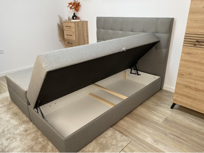 Łóżko kontynentalne Sleepy 140 Sawana 14 czarny