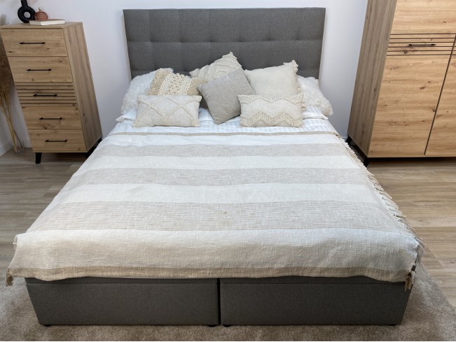 Łóżko kontynentalne Sleepy 90 Sawana 25 ciepły brąz