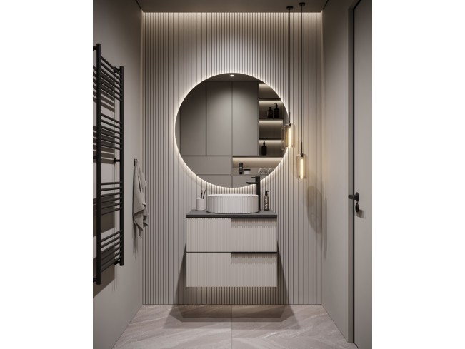 Szafka łazienkowa Kler antracyt/kaszmir wisząca 60cm