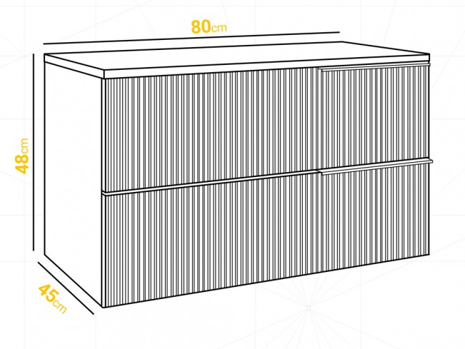 Szafka łazienkowa Kler antracyt/kaszmir wisząca 80cm