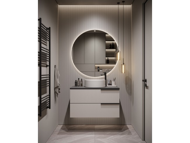 Szafka łazienkowa Kler antracyt/kaszmir wisząca 80cm