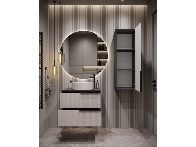 Łazienka Kler 60 1 antracyt/kaszmir zestaw mebli wiszących