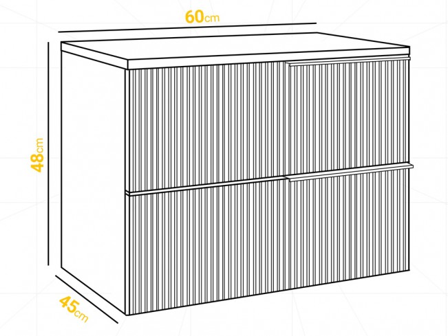 Łazienka Kler 60 1 antracyt/kaszmir zestaw mebli wiszących