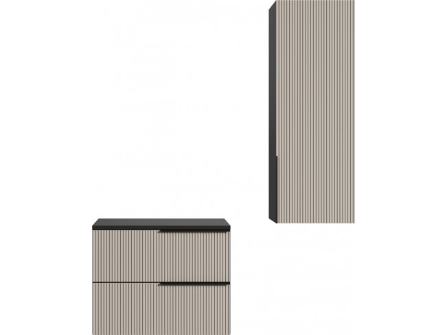 Łazienka Kler 60 1 antracyt/kaszmir - zestaw mebli łazienkowych - widok ogólny