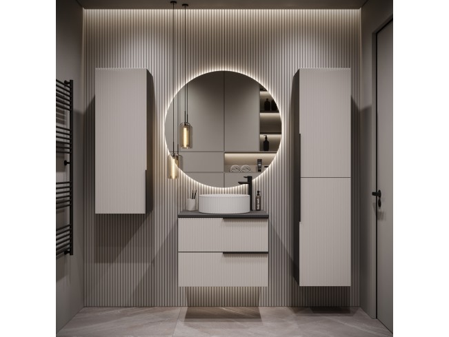 Łazienka Kler 60 3 antracyt/kaszmir zestaw mebli wiszących