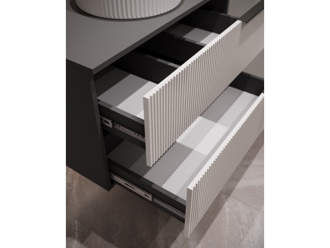 Łazienka Kler 60 4 antracyt/kaszmir zestaw mebli wiszących