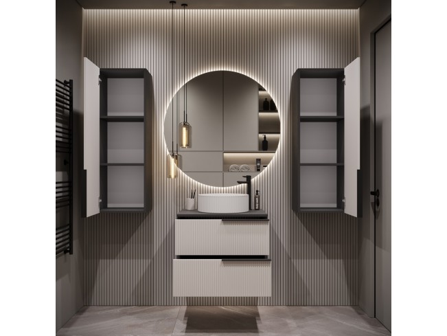 Łazienka Kler 60 4 antracyt/kaszmir zestaw mebli wiszących