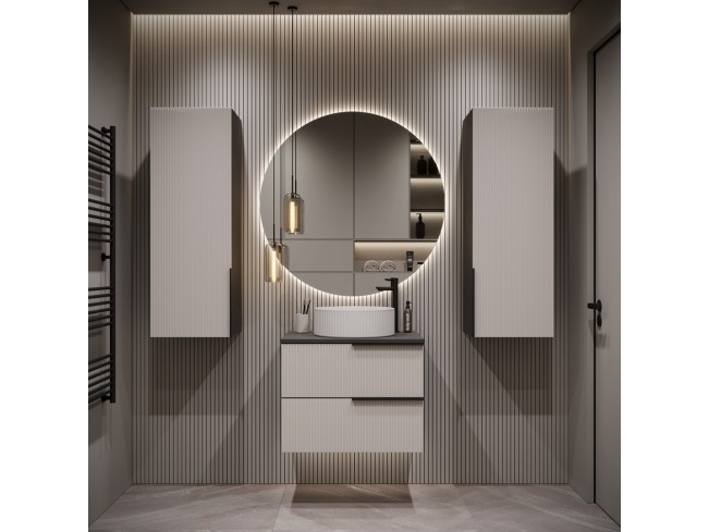 Łazienka Kler 60 4 antracyt/kaszmir zestaw mebli wiszących