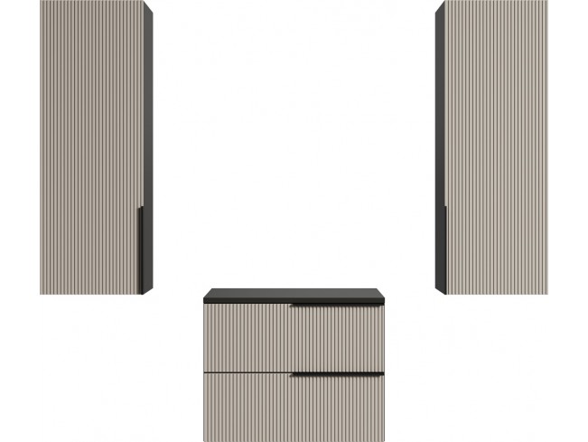 Zestaw mebli łazienkowych Kler 60 4 antracyt kaszmir - widok ogólny