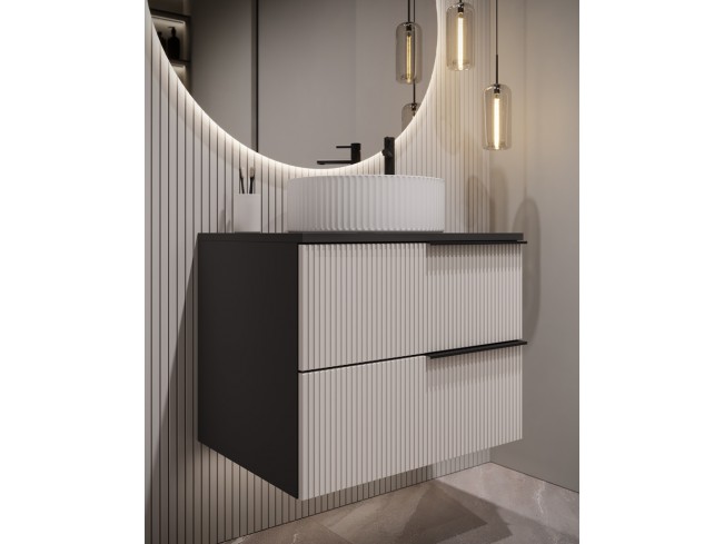 Łazienka Kler 60 5 antracyt/kaszmir zestaw mebli wiszących