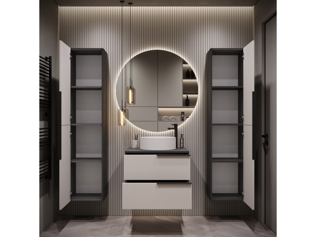 Łazienka Kler 60 5 antracyt/kaszmir zestaw mebli wiszących