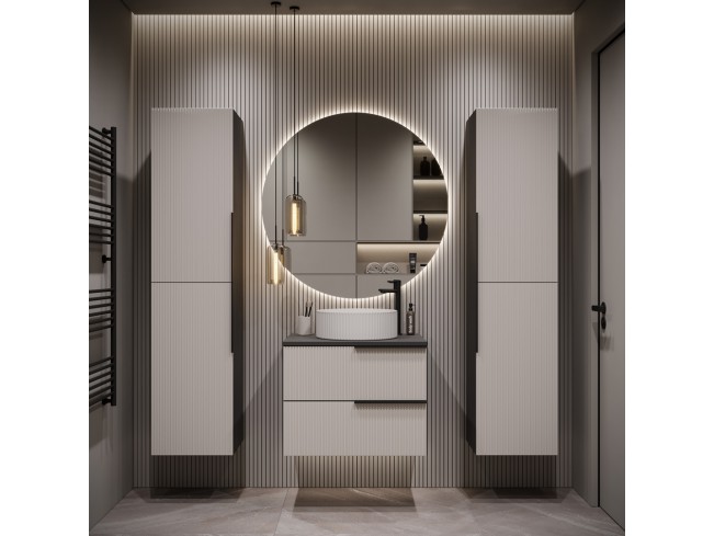 Łazienka Kler 60 5 antracyt/kaszmir zestaw mebli wiszących