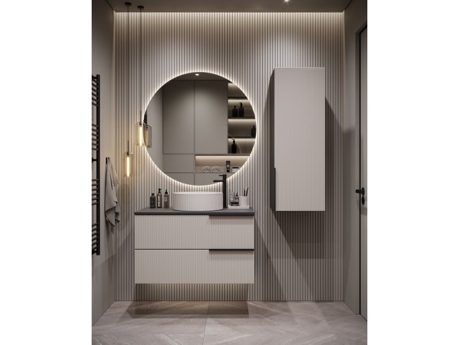 Łazienka Kler 80 1 antracyt/kaszmir zestaw mebli wiszących