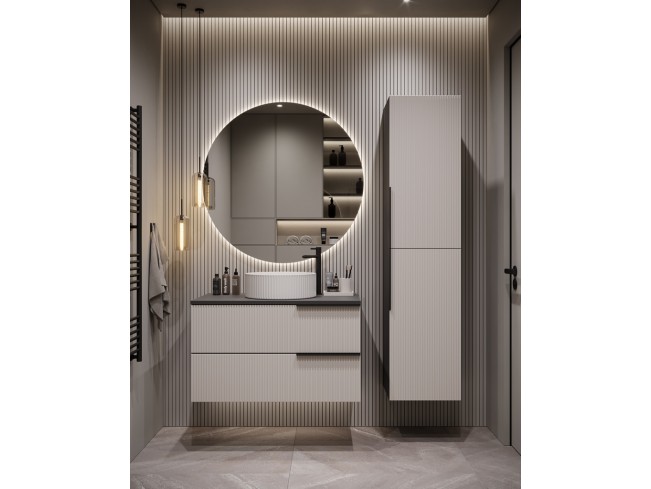 Łazienka Kler 80 2 antracyt/kaszmir zestaw mebli wiszących