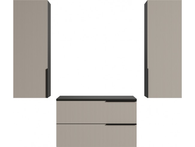 Łazienka Kler 80 4 antracyt/kaszmir - widok z przodu